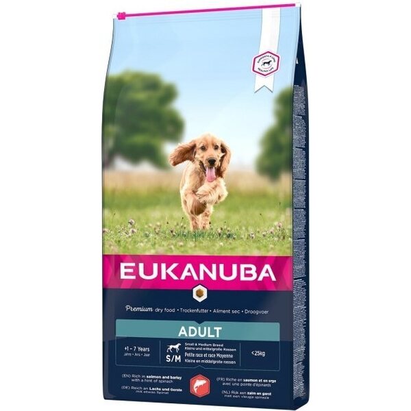 Eukanuba Dog Adult Small & Medium Salmon & Barley 12kg