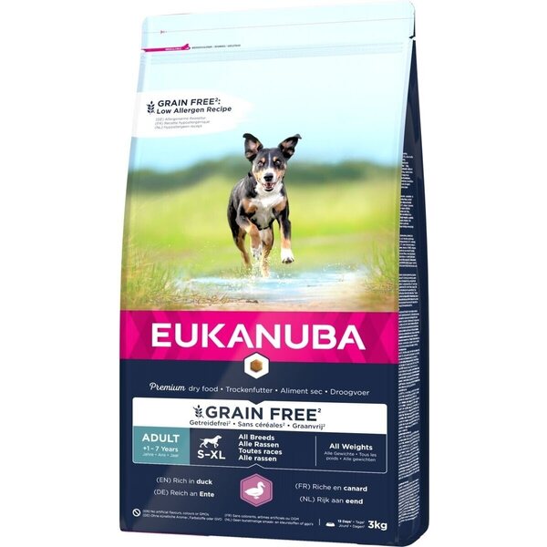 Eukanuba Dog Grain Free Adult All Breed Duck 3kg