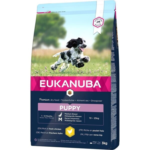 Eukanuba Dog Puppy Medium Chicken 3kg