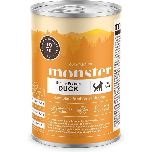 Monster Dog Adult Single Duck 400g