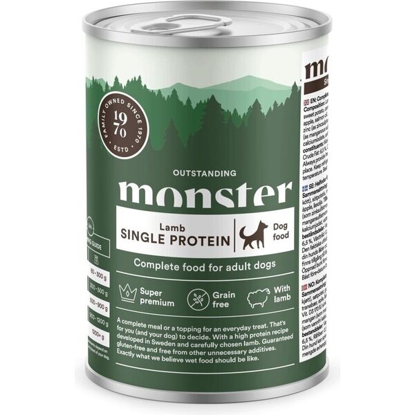 Monster Dog Adult Single Lamb 400g